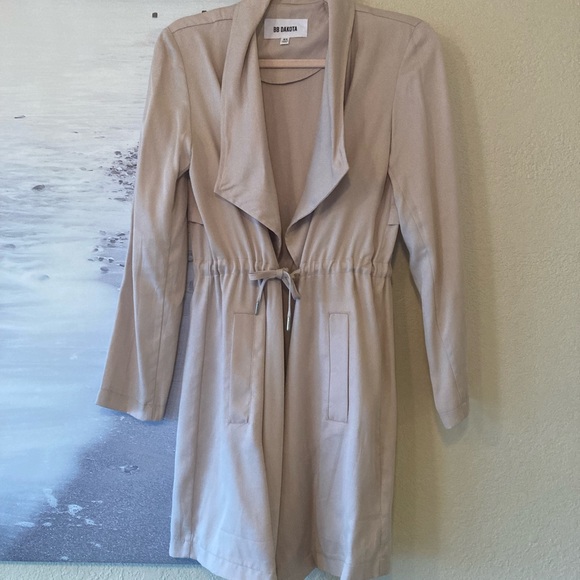 BB Dakota Jackets & Blazers - 💖 NWOT BB DAKOTA Blush Pink Cinch Waist Lightweight Jacket Sz XS